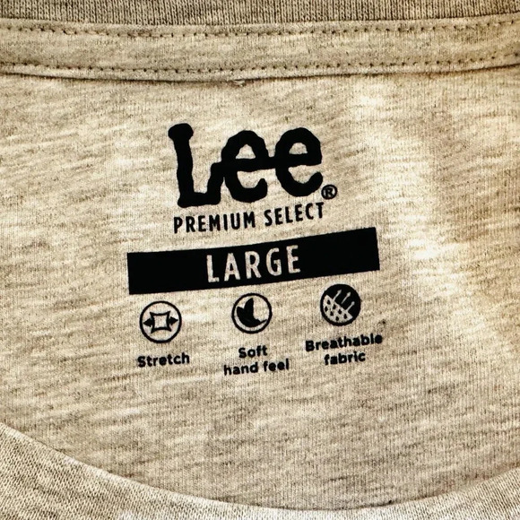 NWT LEE Men Long Sleeve Pullover Gray Crew Neck Stretch Pocket Shirt Size Medium - Picture 8 of 10